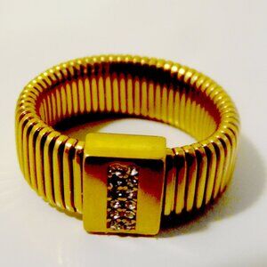 Emma Skye Rosetone Stainless Steel Stretch Ring Size 9